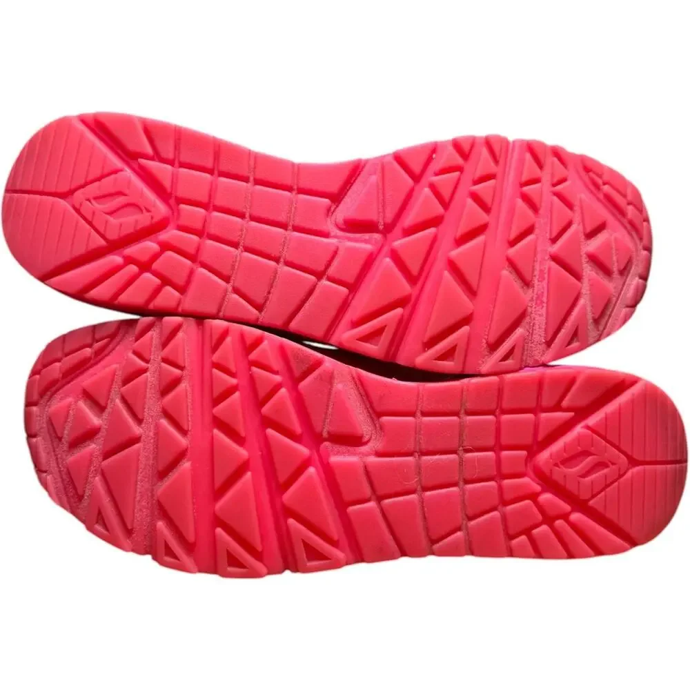 Skechers Uno Stand On Air Women 11 Hot Pink Sneaker Air Cushioned Midsole Shoes